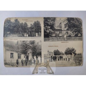 Bogusław k. Pleszew, 4 widoki, hotel, granica, urząd celny 1916