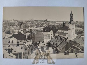 Kalisz, panorama, church, photographic, circa 1940.