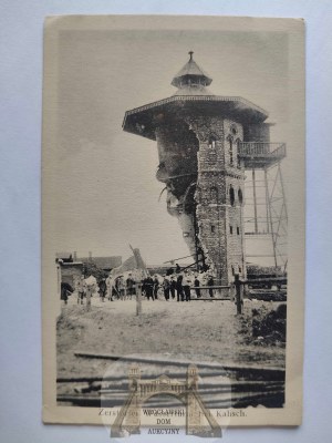 Kalisz, destroyed water tower ca. 1915