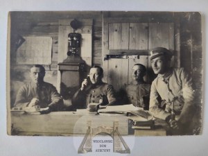 Szczypiorno near Kalisz, camp of interned legionnaires, telephone ca. 1917