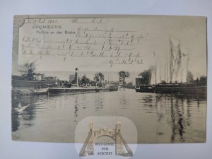 Bydgoszcz, Bromberg, on the Brda River, steamer 1902