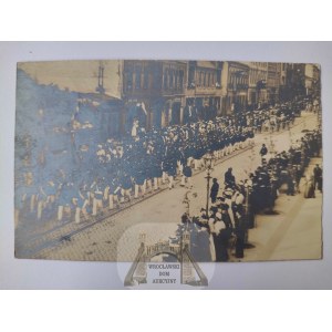 Bydgoszcz, Bromberg, ulica, święto, kawiarnia Carola 1907