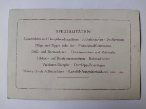 Bydgoszcz, Bromberg, Th. Folther machine factory, advertising card