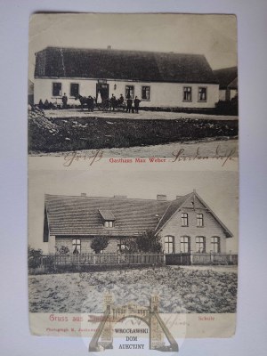 Lipniki near Białe Błota, Bydgoszcz, restaurant, school 1909