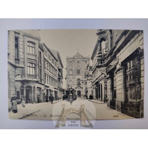 Grudziądz, Graudenz, Gross Marktstrasse, tramwaj 1908