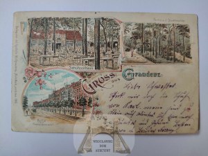 Grudziadz, Graudenz, shooting range, lithograph 1898