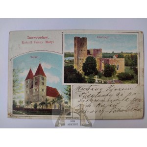 Inowrocław, kościół Marii Panny, dawniej i dziś ok. 1900