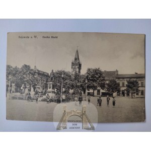 Świecie, Schwetz, Rynek, pomnik ok. 1915