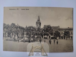 Swiecie, Schwetz, Market Square, monument ca. 1915