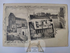 Torun, Thorn, Thorner Hof restaurant, church, bridge ca. 1910