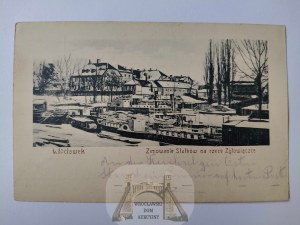 Wloclawek, wintering of ships on the Zgłowiączka River 1917