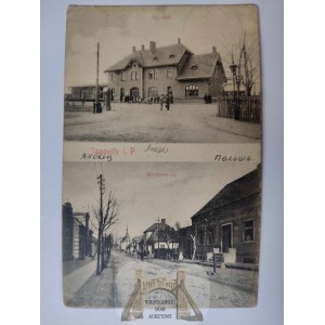 Janowiec k. Żnin, dworzec, ulica ok. 1910