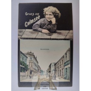 Chełmża, Culmsee, Thornerstrasse, dziecko, kolaż 1907
