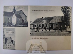 Jozefowo near Mogilno, restaurant, church ca. 1910