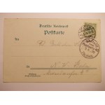 Szczecin, Stettin, brama berlińska, plac, litografia, 1899