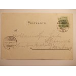 Szczecin, Stettin, brama królewska, litografia, 1899
