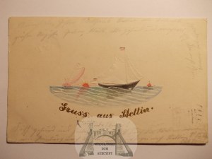Szczecin, Stettin, gruss, ship, 1904
