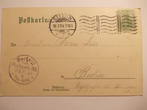 Szczecin, Stettin, gruss, ship, 1904