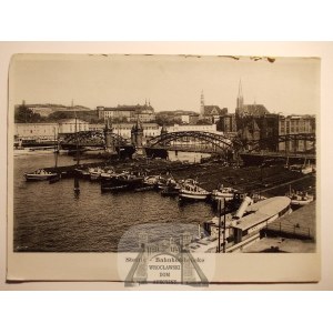 Szczecin, Stettin, barki na Odrze, ok. 1940