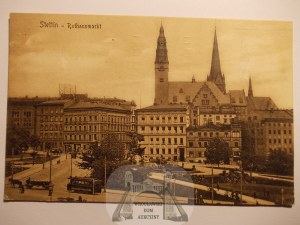 Szczecin, Stettin, City Hall Square, 1910