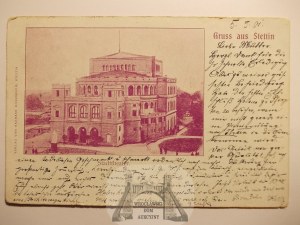Szczecin, Stettin, theater, 1901