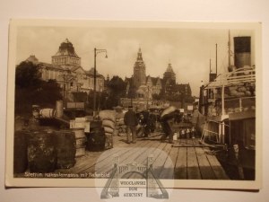 Szczecin, Stettin, loading quay, 1941