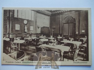 Szczecin, Stettin, railway station, restaurant, 1939