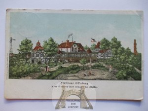 Szczecin, Stettin, Eckerberg, lithograph, 1909