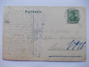 Szczecin, Stettin, Eckerberg, lithograph, 1909