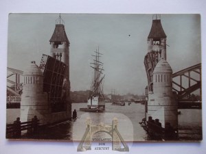Szczecin, Stettin, drawbridge, publisher Max Dreblow, circa 1920.