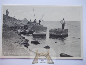 Swinoujscie, Swinemunde, anglers, ca. 1920