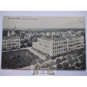 Świnoujście, Swinemunde, ciekawa panorama, ok. 1920