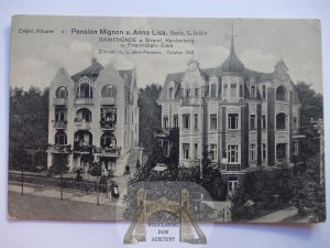 Swinoujscie, Swinemunde, Mignon and Anna Lisa boarding houses, ca. 1910