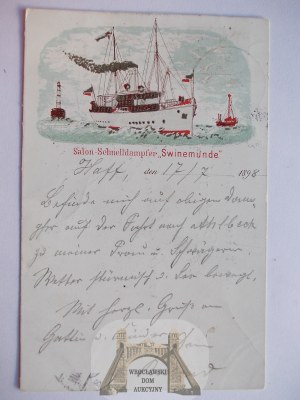 Swinemunde, ship, steamer Swinemunde, 1898
