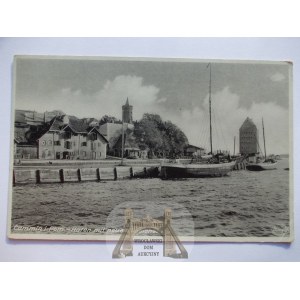 Kamień Pomorski, Cammin, port, ok. 1940