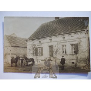 Wolin, Wollin, budynek mieszkalny, prywatna kartka, 1913