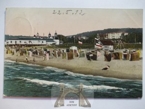 Miedzyzdroje, Misdroy, beach, 1908