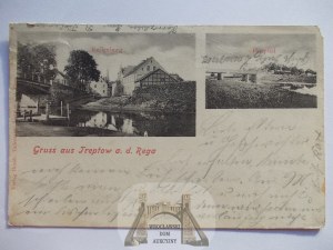 Trzebiatow, Treptow, Bollenburg, bridge, ca. 1902