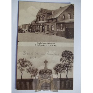 Cerkiwca k. Gryfice, gospoda, pomnik,ok. 1920