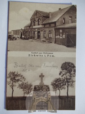 Cerkiwca k. Gryfice, inn, monument,ca. 1920