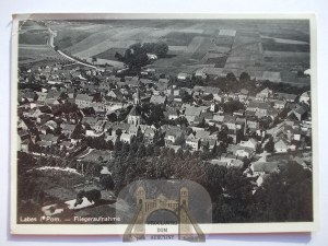 Lobez, Labes, aerial panorama, 1937