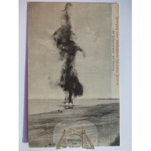Kołobrzeg, Kolberg, wysadzanie rosyjskiej miny, ok. 1915