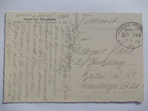 Karlino k. Bialogard, hotel zur Eisenbahn, 1940
