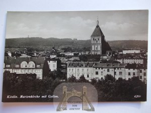 Koszalin, Koslin, panorama, 1940