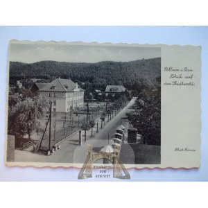 Polanów, Pollnow, widok na las miejski, ok. 1938