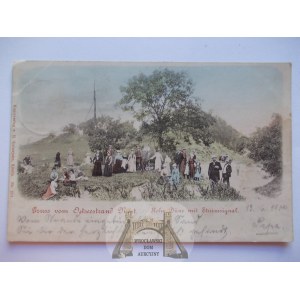 Unieście, Nest, kuracjusze na wydmach, 1904
