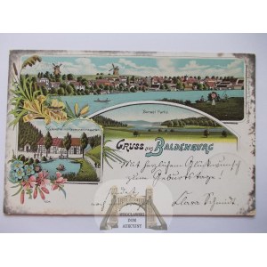 Biały Bór, Baldenburg k. Szczecinek, litografia, 1902