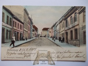 Zlocieniec, Falkenburg, street, 1907