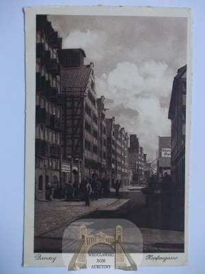 Danzig, Danzig, granaries, street, Hopfengasse ca. 1930