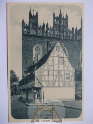 Danzig, Danzig, Holy Trinity Church, half-timbered house ca. 1910